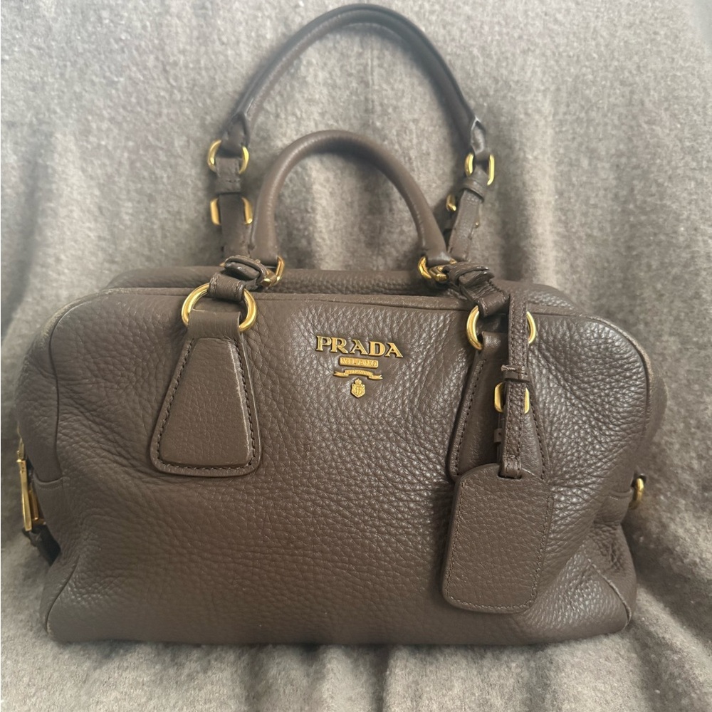 Prada Dark Brown Leather Satchel